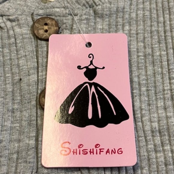 Shishifang Baby's Gray Two Piece Outfit: Onesie, Shorts EU 100 US 4T NWT - Picture 7 of 10